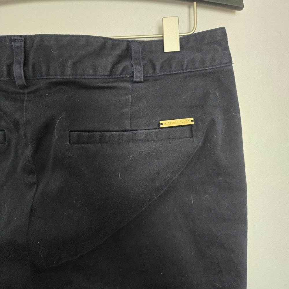 Micheal Kors Slim Fit Navy Blue Trousers - Picture 3 of 8
